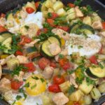 Start your morning right with this hearty Chicken and Egg Breakfast Skillet—packed with protein, flavor, and a satisfying crunch!