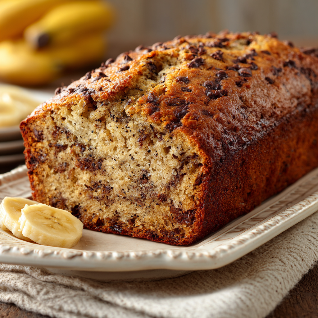 Chocolate Chip Banana Bread – Moist Loaf, Melty Chips
